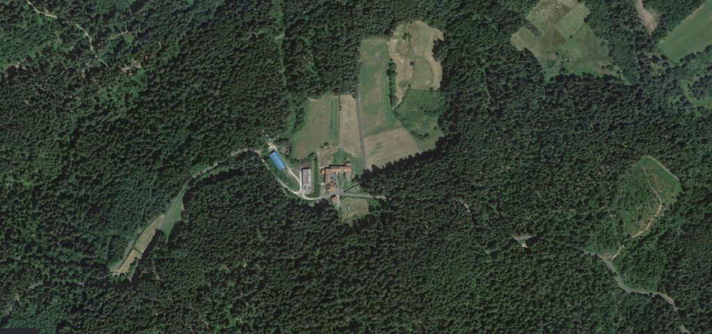 emplacement du gîte en auvergne